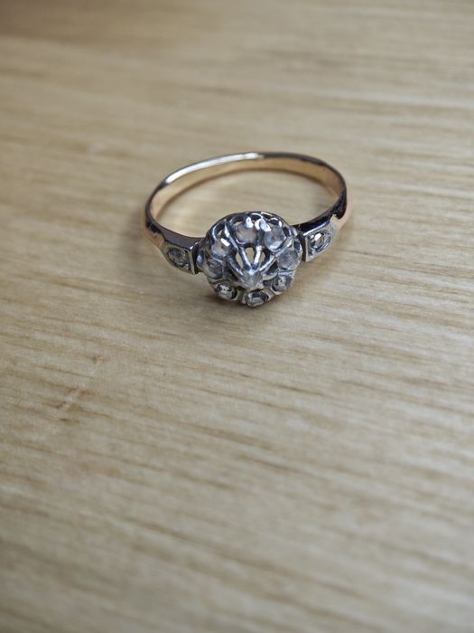 Vintage inel cu Diamante naturale