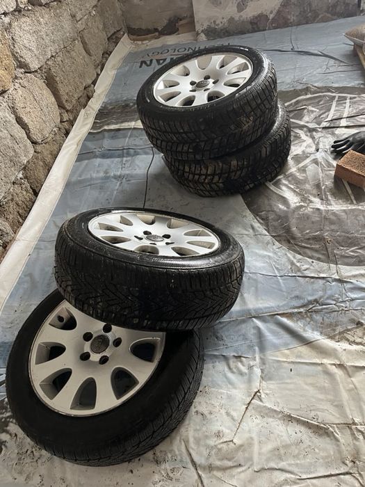 4 броя,Лети джанти 16 със зимни гуми 205/55/16