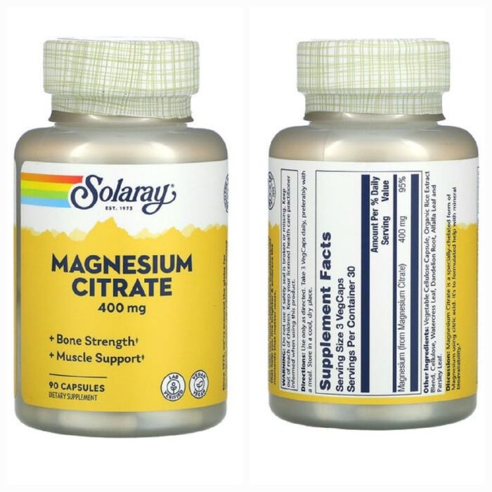 Магний цитрат от фирмы Solaray