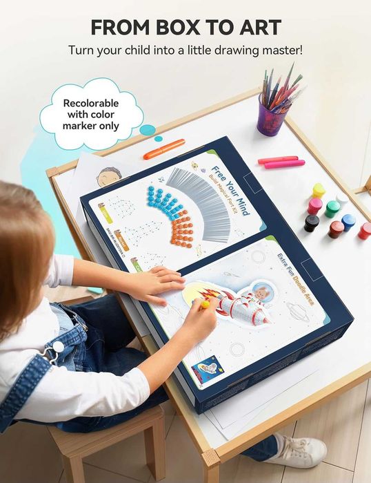 besrey Детски комплект за изграждане на крепост, 133 части с игра