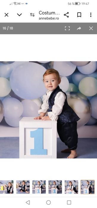 Costum de botez/moț/ceremonie Anne Bebe, măr.9-18 luni