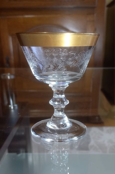 Set pahare cristal aurite 24 buc. -  Royal_Albert - anii 1920