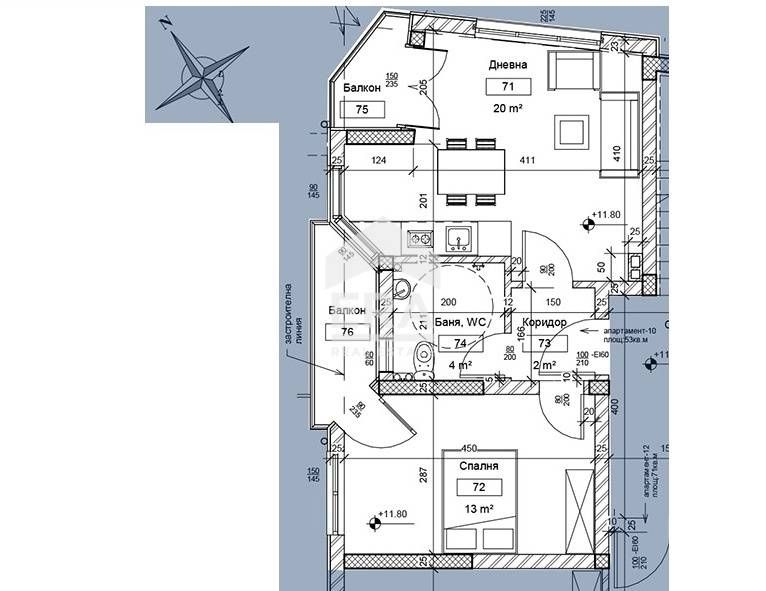 Двустаен апартамент за продажба, в новострояща се сграда, район Гранд