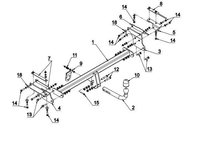 carlig remorcare nissan qashqai j11 2014 - 2018
