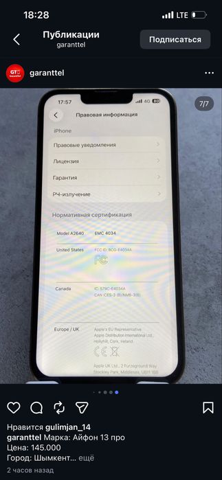 Iphone 13 pro 128gb