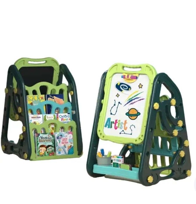 Мольберт для рисования двухсторонний с полочками 35п.т
в наборе 35