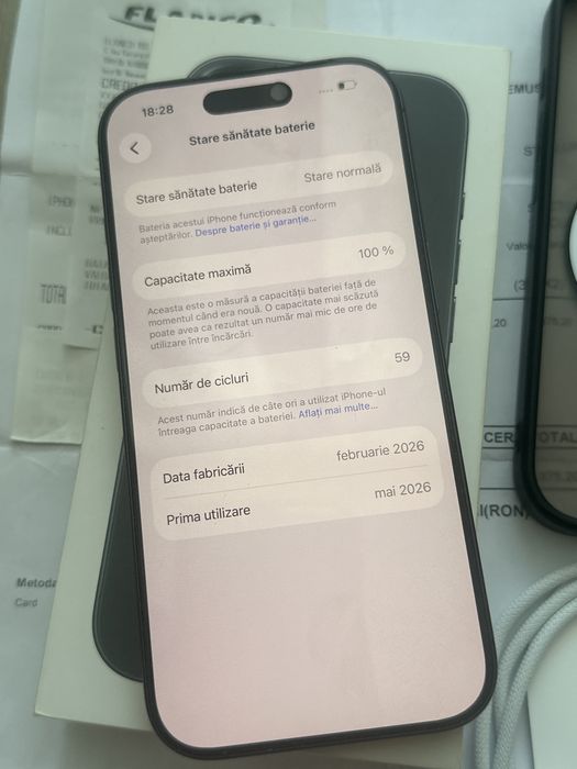 iPhone 17 256GB Black - ca nou - pachet complet + husa - Factura + Garantie