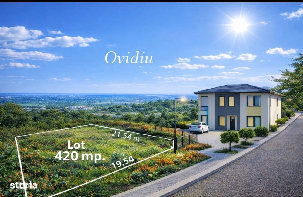 Vanzare Teren 420 mp. Ovidiu cartier nou