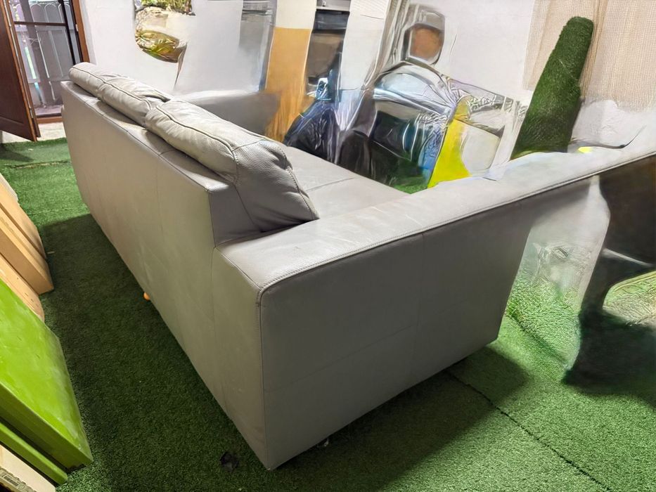 Canapea piele gri IKEA 3 locuri