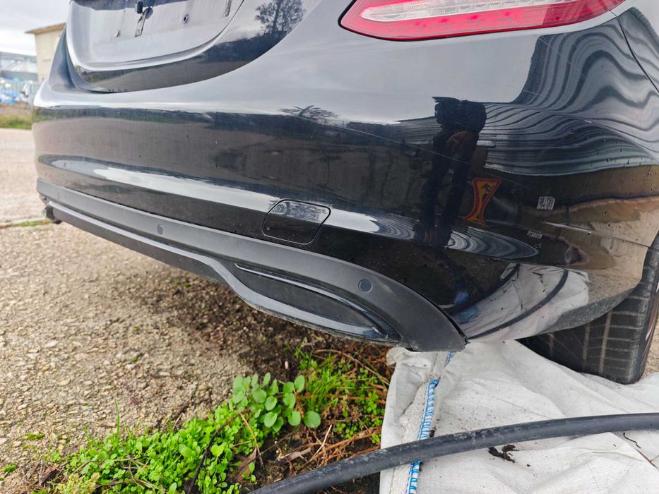 Задна броня Mercedes W205 седан C Class Мерцедес с дифузьор