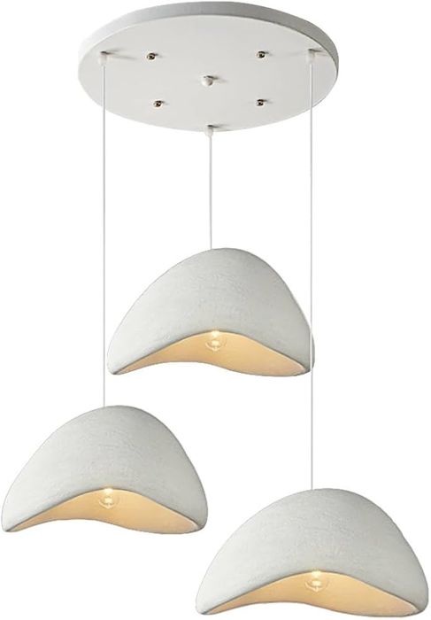 Модерни висящи лампи Wabi-sabi 3×30см, Е27, полиетиленови, регулируеми