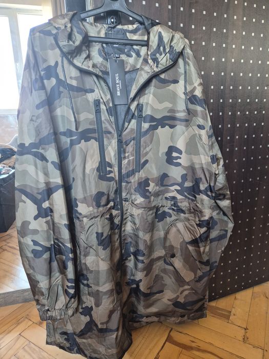 Мъжка тънка парка, ветровка камуфлаж ХЛ