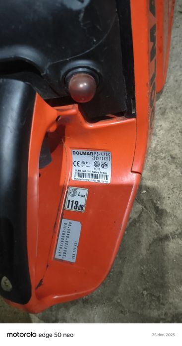 Drujba Dolmar și foarfeca benzina Stihl de tuns gard viu