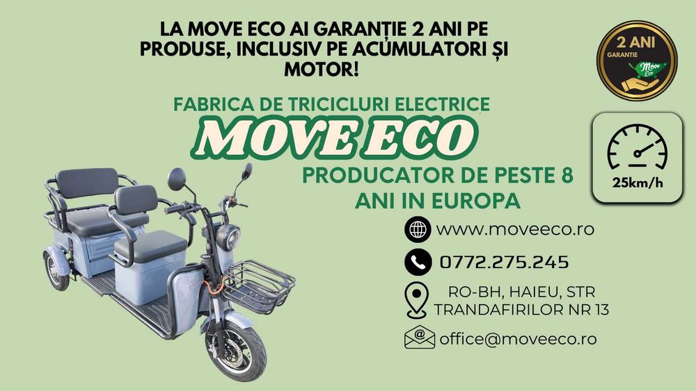 Triciclu electric persoane 2 locuri P1-00 EEC