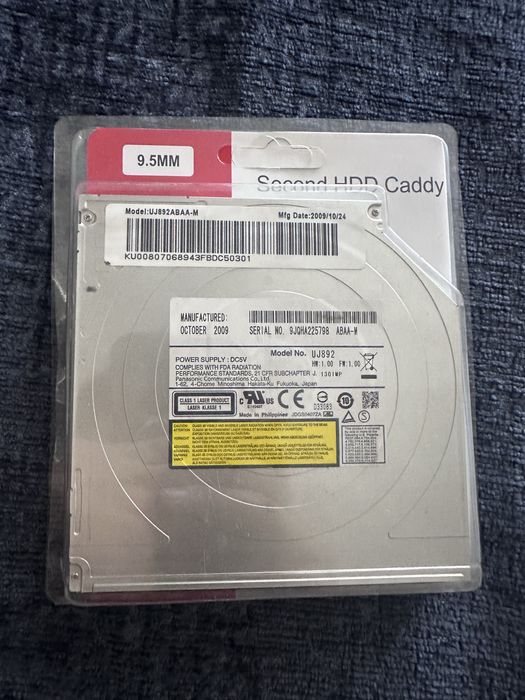 переходник (Second HDD Caddy) 9.5 мм.