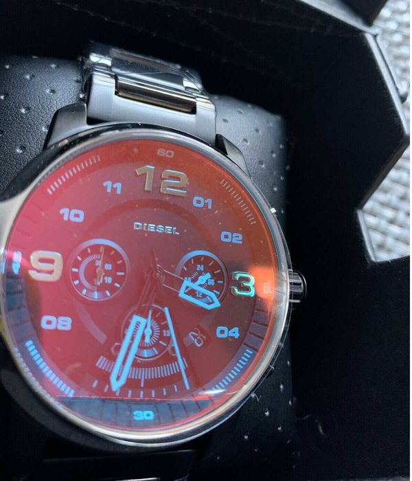 Vand ceas cronograf barbatesc Diesel, bratara metalica neagra