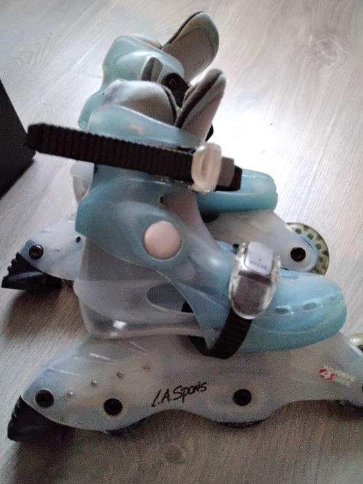 Role skate copii sport ajustabile 27-30 cm cu becuri