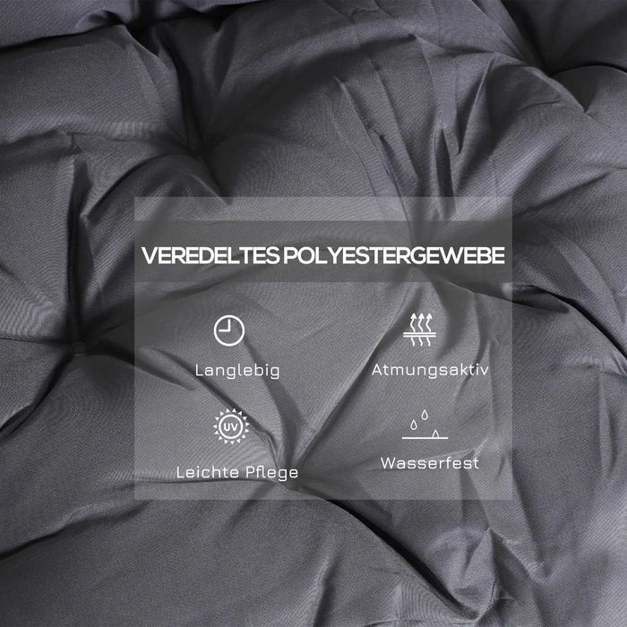 Outsunny възглавница за 2-местна пейка,  100 x 98 x 8 см