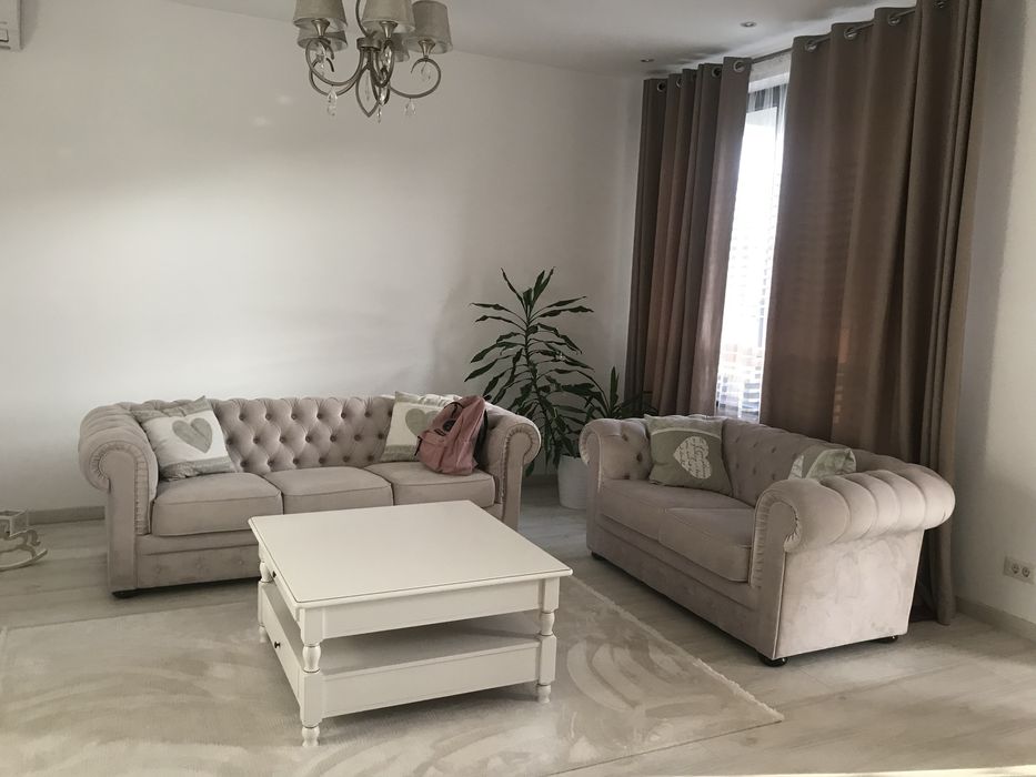 Set canapea 2 și canapea 3 lucuri mobexpert CHESTERFIELD grej