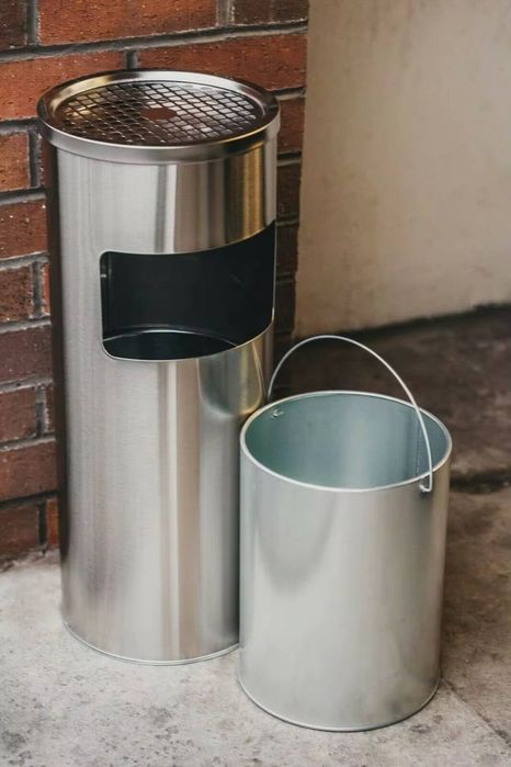 Урна пепельница цилиндрическая Stainless Premium
