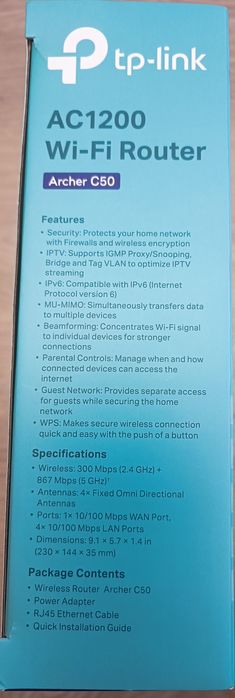 Vând router wireless tp-link Archer C50