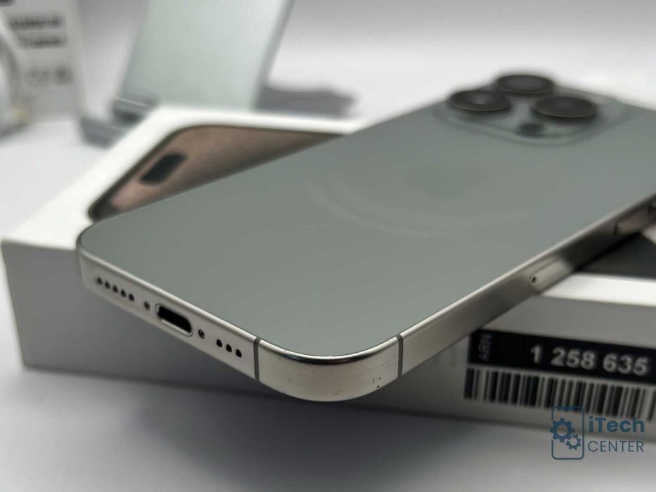 iPhone 15 Pro, 256GB, Natural, 100% батерия, КАТО НОВ, 1г. ГАРАНЦИЯ