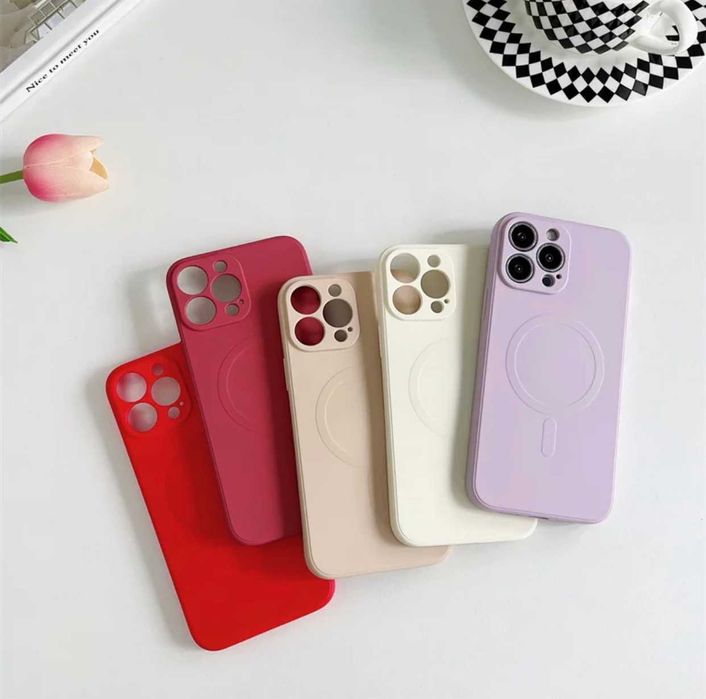 Husa cu microfibra MagSafe pt. iPhone 13 , 13 Pro, 13 Mini, 13 Pro Max