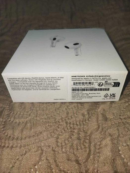 Casti Apple AirPods 3 MagSafe Charging Case, culoare alb Sigilat