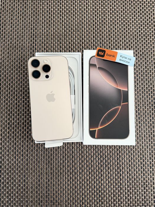 ЛИЗИНГ*30€/м iPhone 16 pro*Desert Titanium айфон 16 про златен