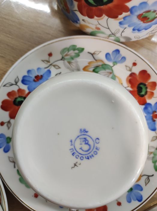 Чайный сервиз "Полевые цветы"" 1958г.