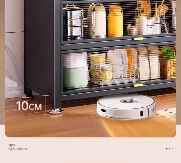 Idish va mahsulotlar uchun metall oshxona shkafi