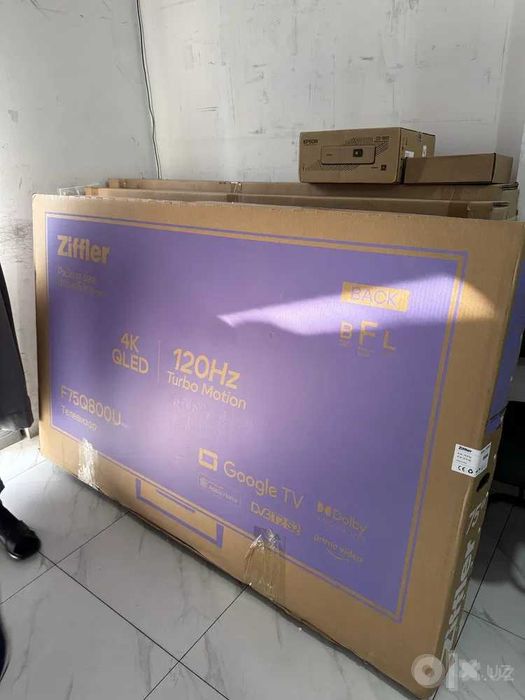 Телевизор Ziffler 75  QLED 4K Ultra HD доставка прошивка бесплатно