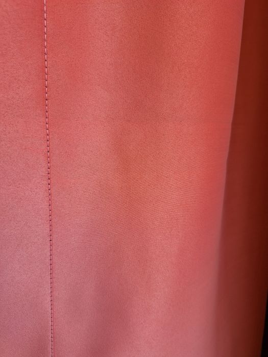 Занавеска из Турецкого плотного шелка цвет яркий коралл