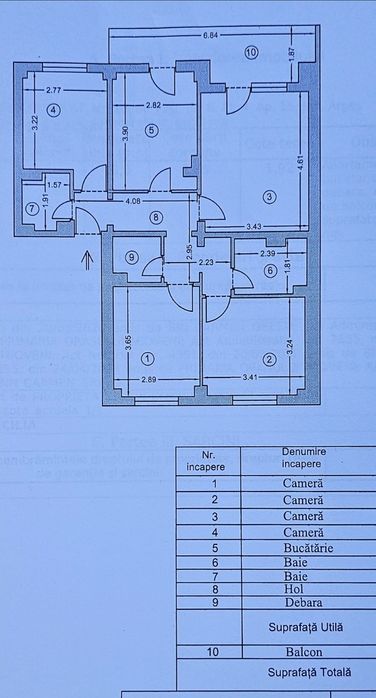 Rate Proprietar Apartament 4 camere decomandat 85mp MIOVENI  Primarie