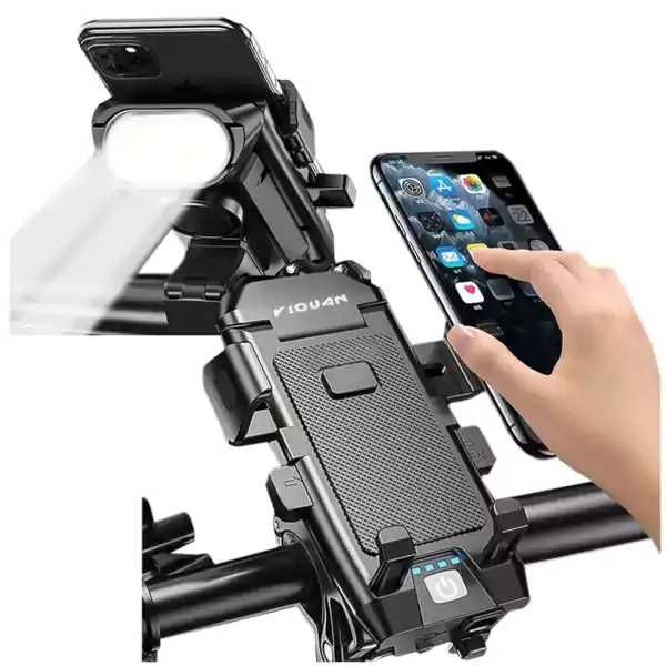 Фар за велосипед 4 в 1 – 6000Lm LED, Стойка за телефон