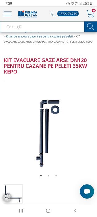 Kit ecacare gaze arse DN120 pentru centrale kepo