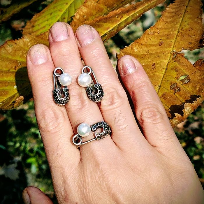 Комплект "Жемчужная булавка" Италия