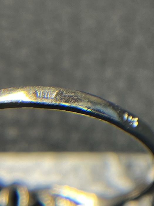 Сребърен пръстен естествен син САПФИР  камък 925 silver