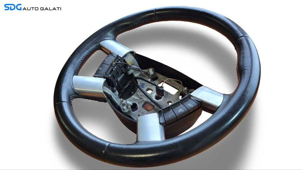 Volan Piele 4 Spite cu Comenzi Ford C-Max 2003 - 2007 Cod 3M513600CG 602556700A [L8955]