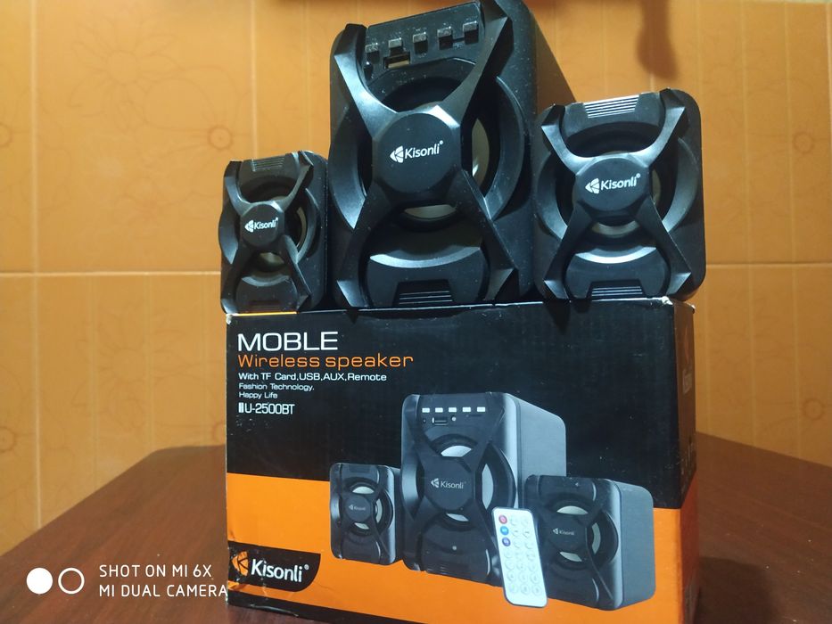 Музыкальный центр (мини медиа система) колонки с усилителем