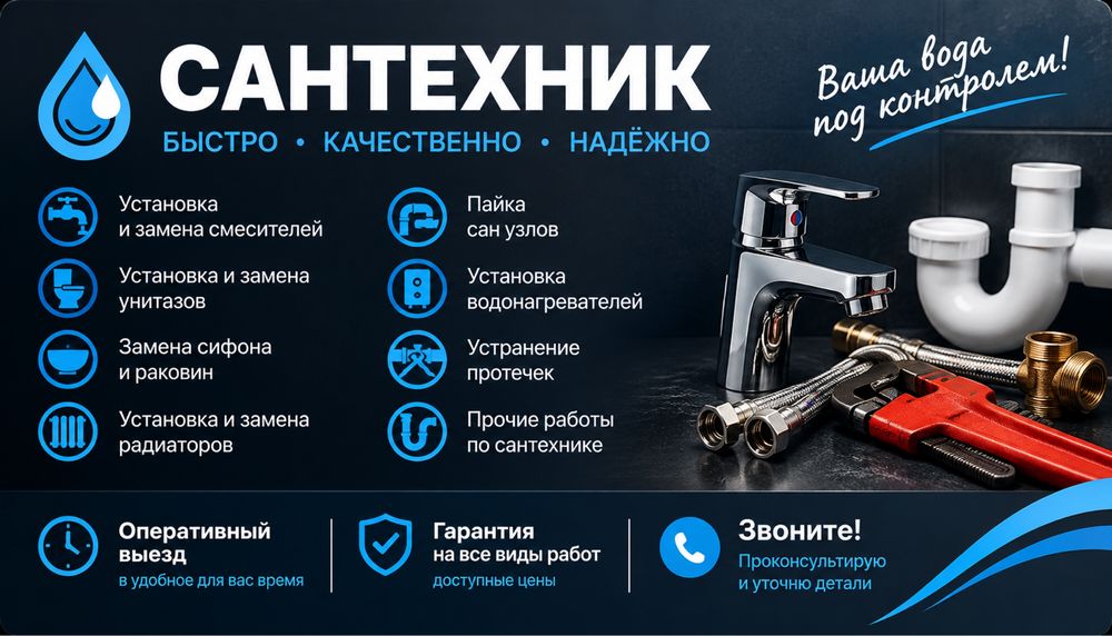 Сантехнические услуги!