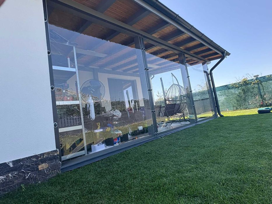 Folie terase si foisoare, folii transparente terasa Cristal premium