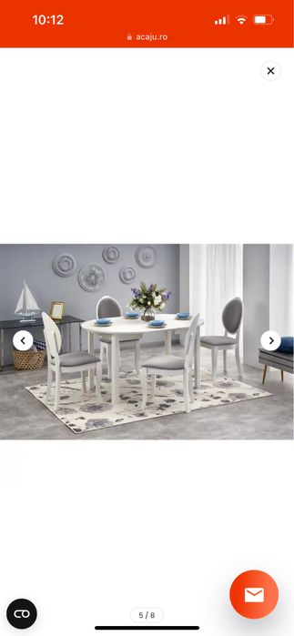 Masa rotunda extensibila 4-8 persoane