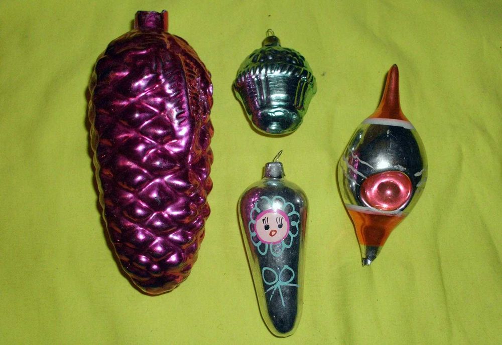 ёлочные игрушки СССР (90 штук стекло)