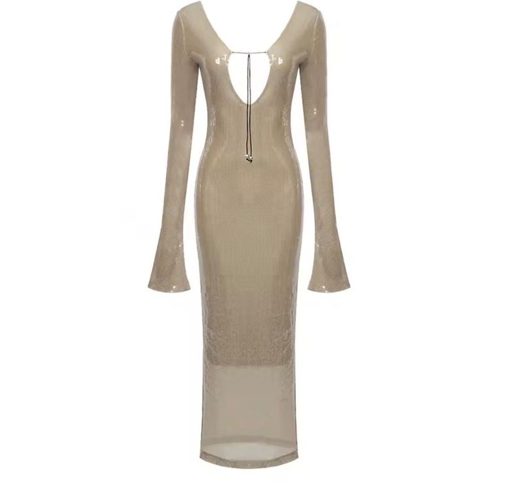 Eesome пайетена рокля в два цвята- синя и бежова