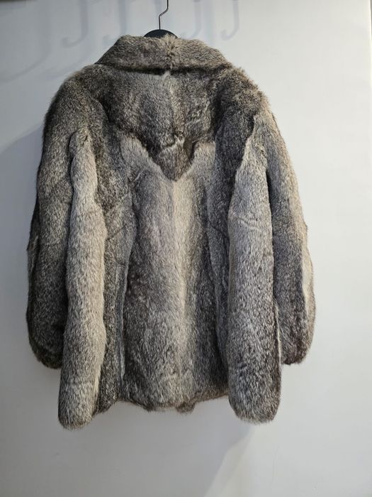 Палто от естествена кожа с косъм