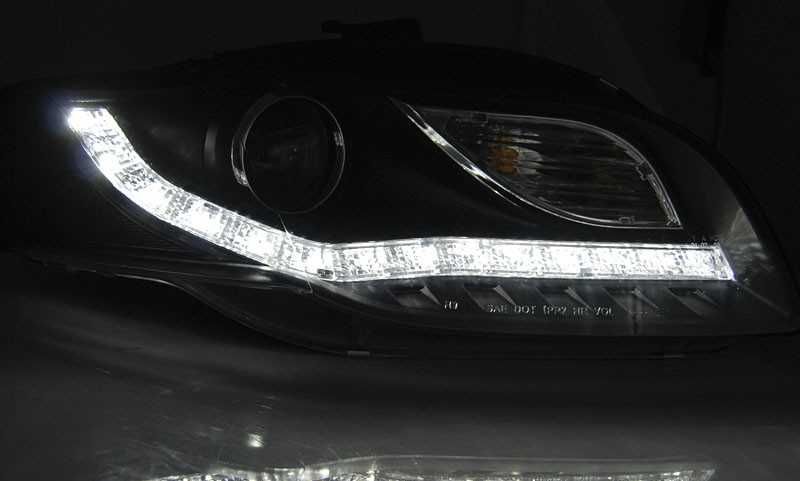 Фарове Ауди А4 Б7 ЛЕД Нови Audi A4 B7 LED Нови Тунинг Затъмнени