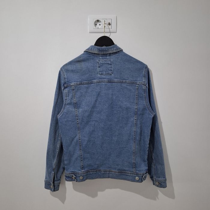 Jacheta din blug denim Zara marime M albastra, bumbac