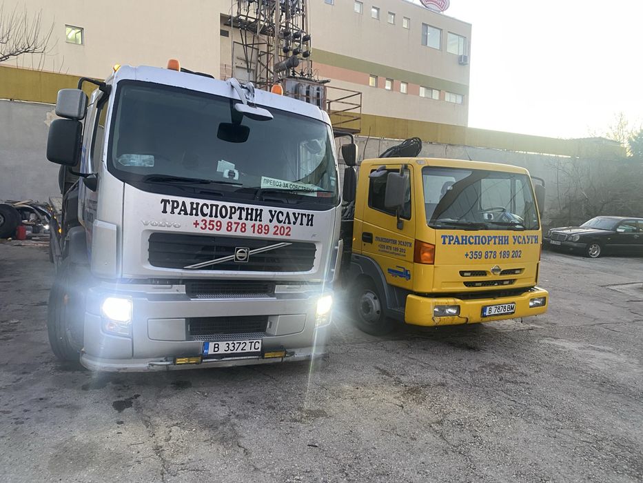 Транспортни услугу . Самосвал с кран