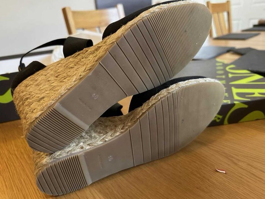 Черни сандали на платформа - Jones the Bootmaker - №40